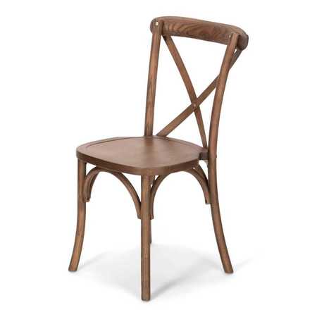 ATLAS COMMERCIAL PRODUCTS Vineyard Estate Cross Back Chair II, Mark II, Dark Natural XBC50DNAT